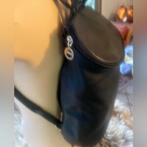 LONGCHAMP VINTAGE FRENCH LUX BLACK LEATHER SM BACKPACK *RARE* (EXCELLENT)
